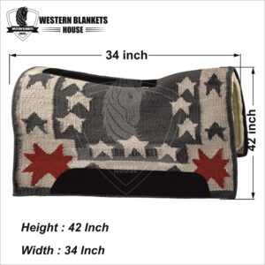 CONTOURED RANCH PAD WITH WOOLLEN FELT LINING