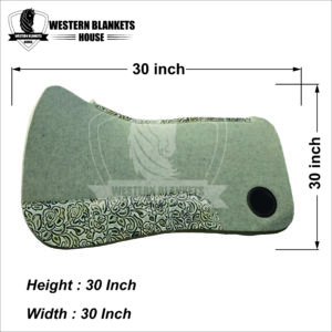 WOOLEN FELT PADS WITH PRINTED LEATHER