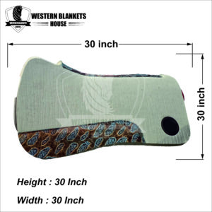 WOOLEN FELT PADS WITH PRINTED LEATHER